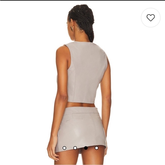 NWT Lamarque Kallie Cropped Vest XS Color Ash Grey - Picture 3 of 12